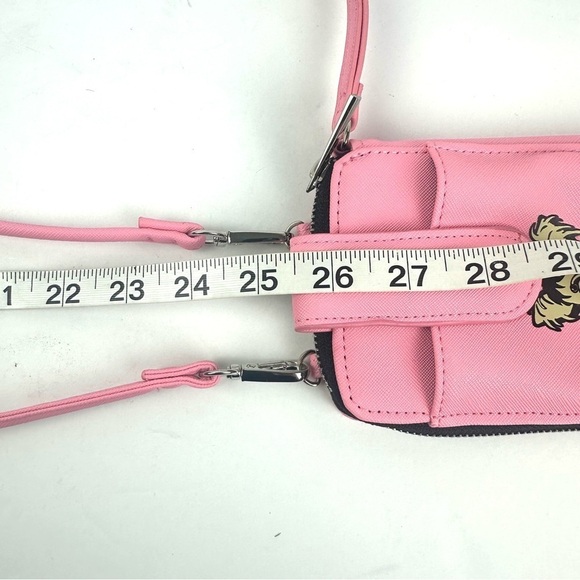 Marc Tetro Crossbody Wallet Pink Yorkshire Terrier Handbag Wristlet New - Picture 8 of 8